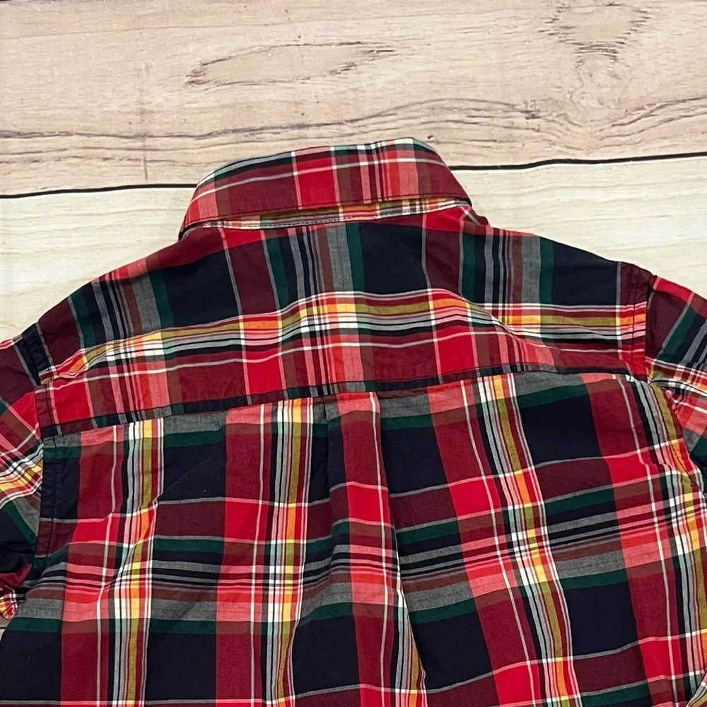 GYMBOREE boys Plaid Shirt - Red and Green/size 12